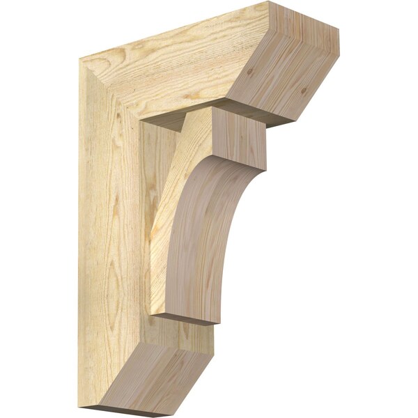 Ekena Millwork Westlake Slat Rough Sawn Bracket w/ Offset Brace, Douglas Fir, 8"W x 18"D x 26"H BKT0806X18X26WTL06RDF - main